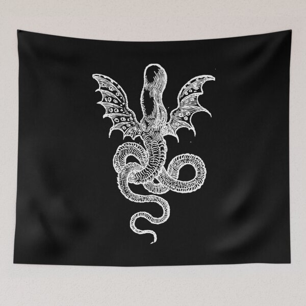 Item preview, Octopus Dragon Drawing (Black) Old Antique Illustration designed and sold by freshlypeeled.