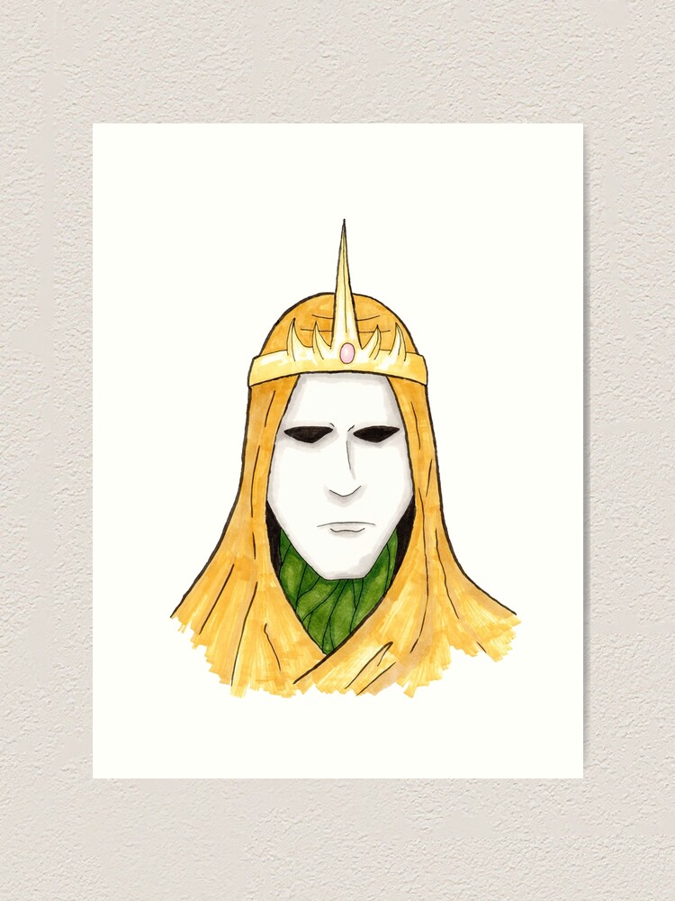 King in yellow face Art Print for Sale by PinUpsandPulp | Redbubble