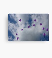 Purple Protest: Votes In The Sky Canvas Print