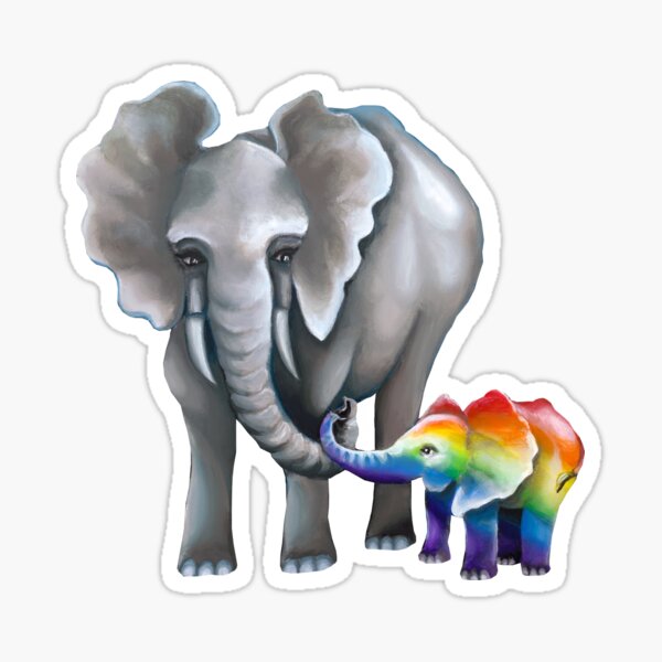 Elephant Love Sticker