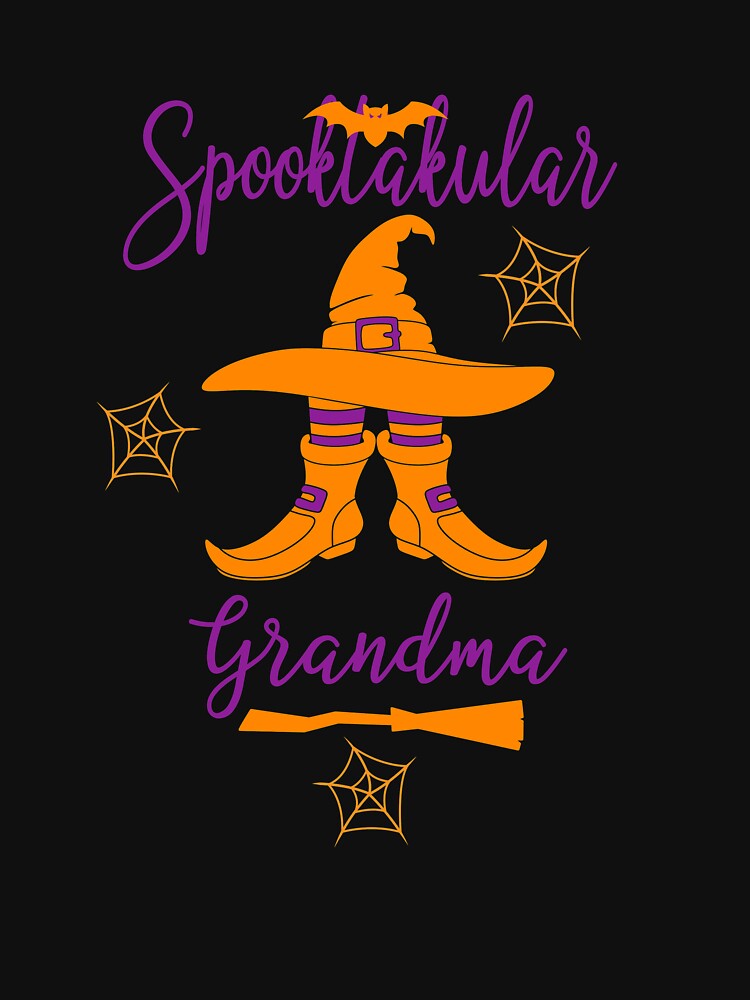 Discover Funny Grandma Halloween Spooktacular Grandma Witch Hat & Boots Orange Sweatshirt