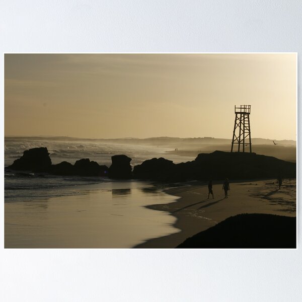 Item preview, A misty Redhead beach sunset overlooking the shark tower designed and sold by Lauren Haasnoot.