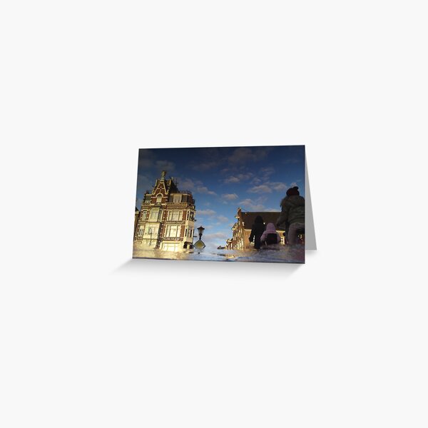 Reflections of Amsterdam - Blue Sky Greeting Card