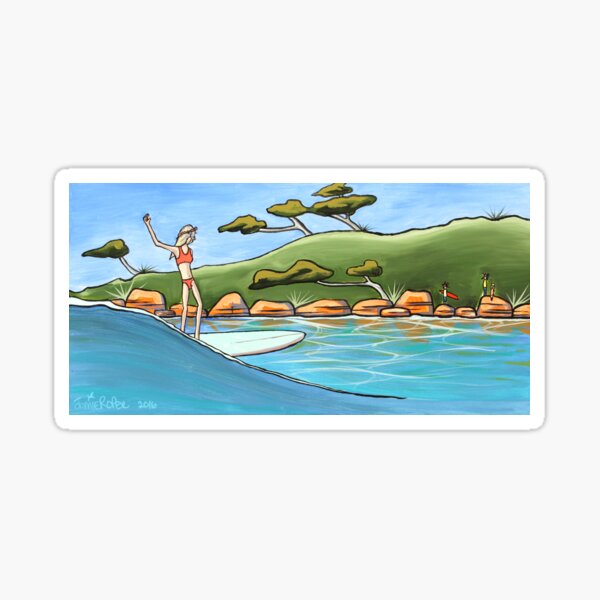 Surfer Girl Sticker
