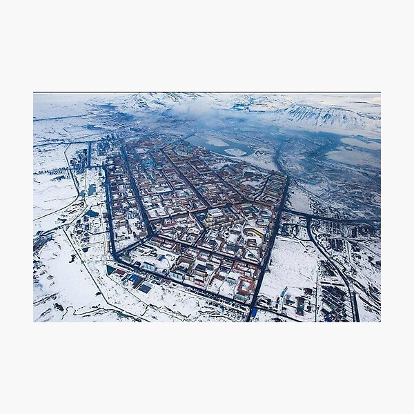 Norilsk,  Aerial Photography Photographic Print
