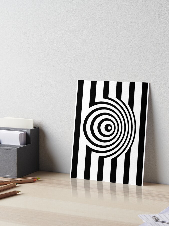 Black And White Op-Art Spiral Art Print for Sale by artsandsoul