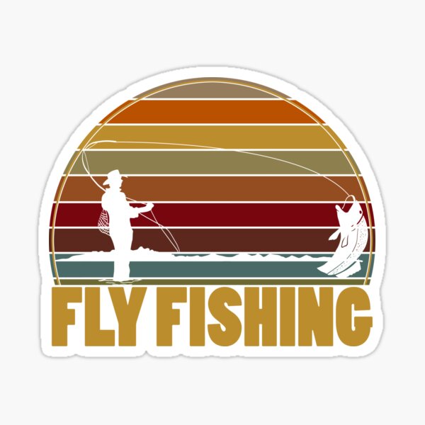 Vista previa del artículo con la obra «Pescador de pesca con mosca Retro Vintage | Regalo de trucha con moscas a pescado a pescado», diseñado y vendido por Cedinho.