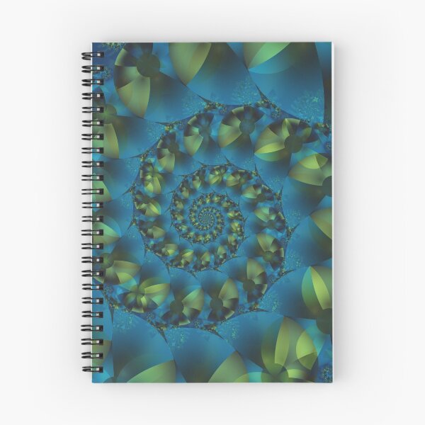 Item preview, Green & Blue Spiral Fractal  designed and sold by Kitty Bitty.