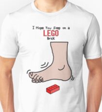 Ich hoffe, du trittst auf einen LEGO-Stein Slim Fit T-Shirt