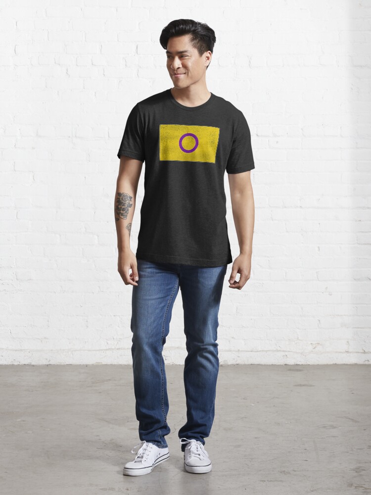 Alternate view of Distressed Intersex Pride Flag Essential T-Shirt