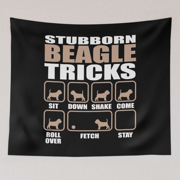 Item preview, Stubborn Beagle Tricks design designed and sold by Vroomie.