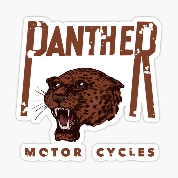 "Vintage Panther Motorcycles Artwork By MotorManiac" Sticker by