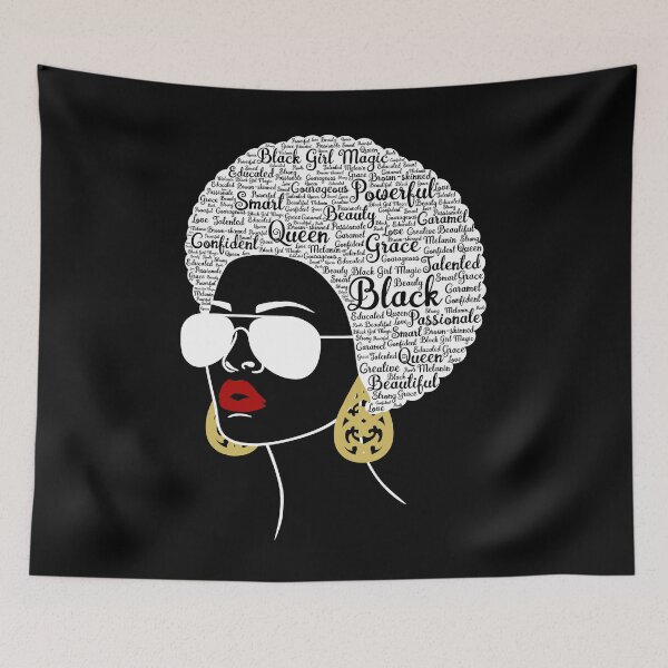 Item preview, African Hair Word Art Beautiful Black Woman designed and sold by gogo-jr.