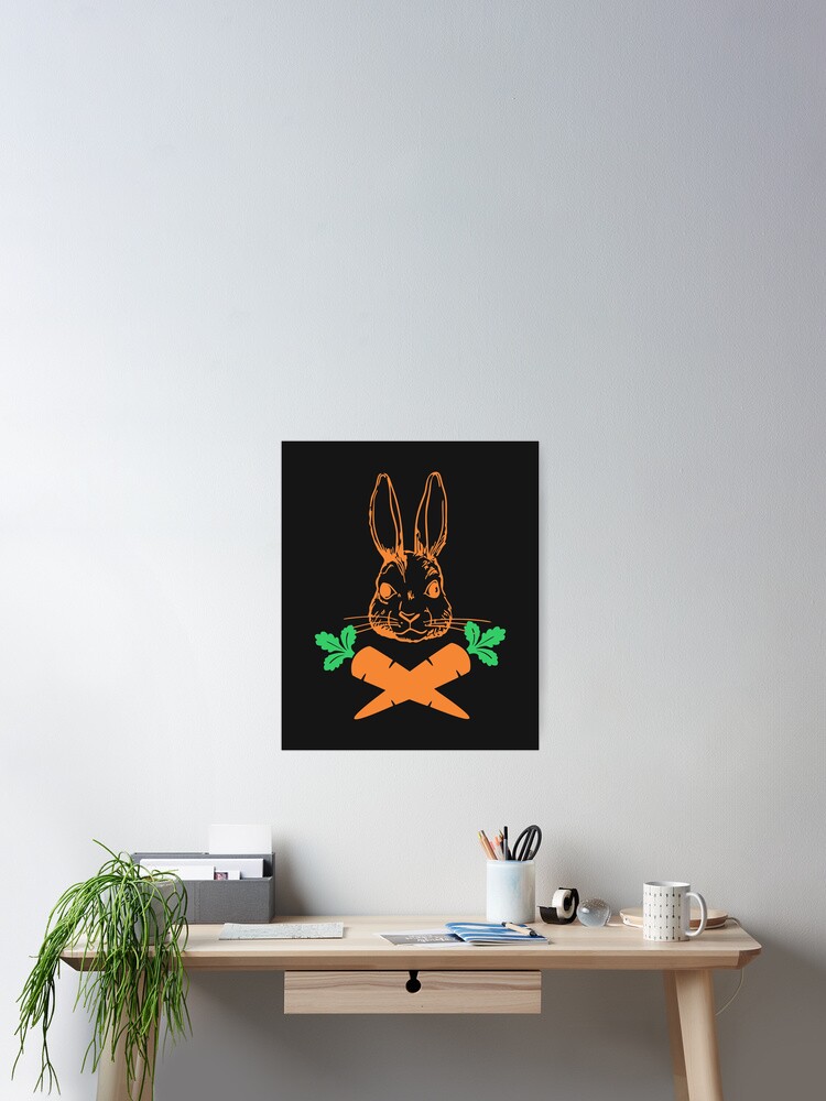 Easter Bunny With Carrot Cross Skull Bones Funny T Shirt Easter Bunny With Carrot Cross Skull Bones Funny T Shirt