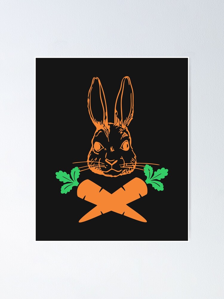 Easter Bunny With Carrot Cross Skull Bones Funny T Shirt Easter Bunny With Carrot Cross Skull Bones Funny T Shirt