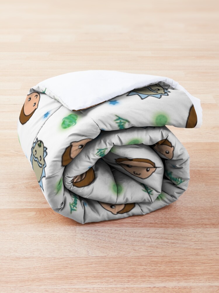 Alternate view of Rick and Morty space adventure Comforter
