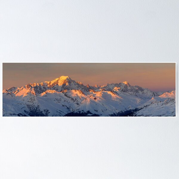 Photo panoramique du Mont Blanc Poster