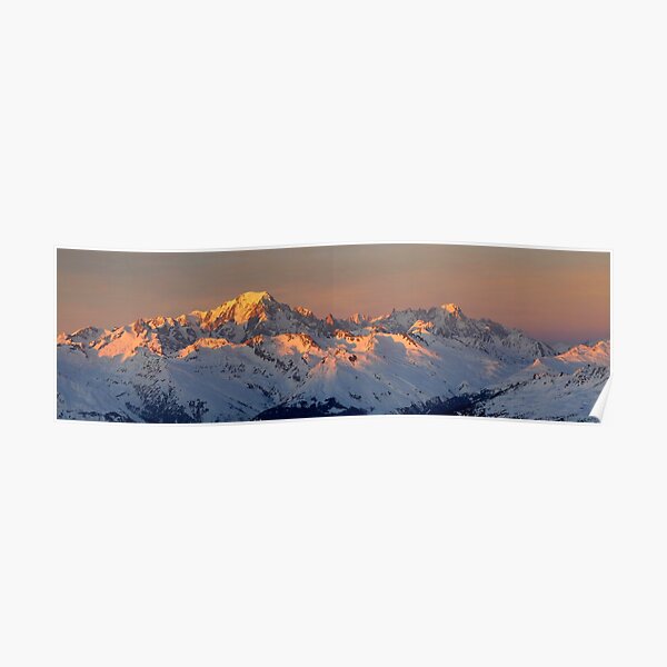 Photo panoramique du Mont Blanc Poster