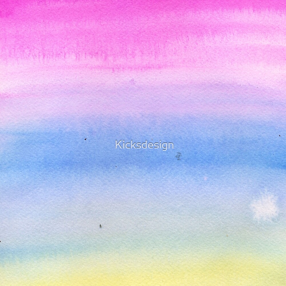 Hand Painted Pink Blue Yellow Ombre Watercolor Paint By Kicksdesign Redbubble