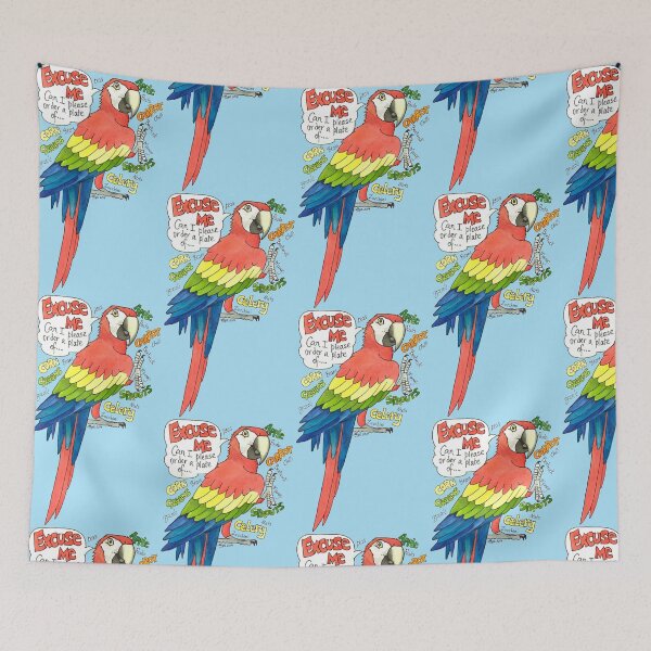 Item preview, Hungry Scarlet Macaw designed and sold by Skye Elizabeth  Carroll.