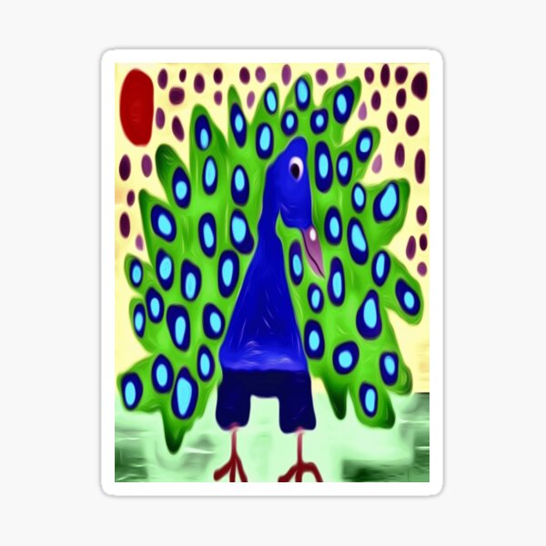 A Peacock In Hard Yakka Shorts Sticker