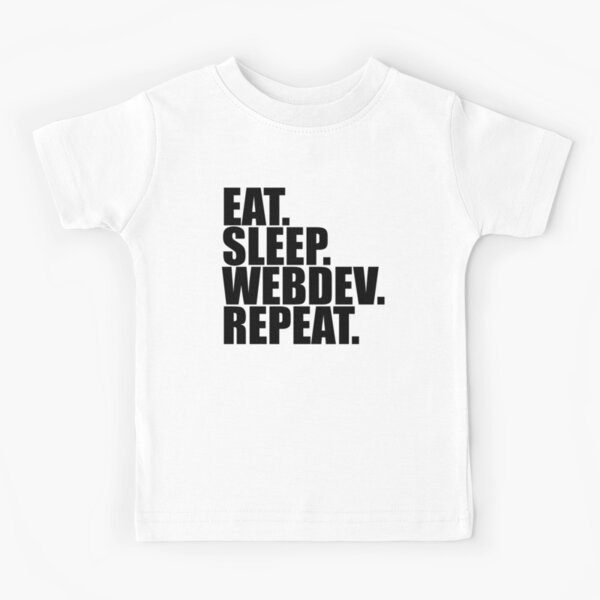 Repeat T Shirt Funny Youtuber Children's Kids Tee Top Eat Sleep Youtube 