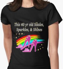 FABULOUS 40 YR OLD SHOE QUEEN Women's Fitted T-Shirt