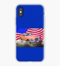 1961 Studebaker Hawk Coupe With American Flag iPhone Case