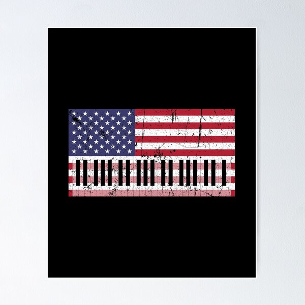 Item preview, American Flag Piano design designed and sold by phoxydesign.