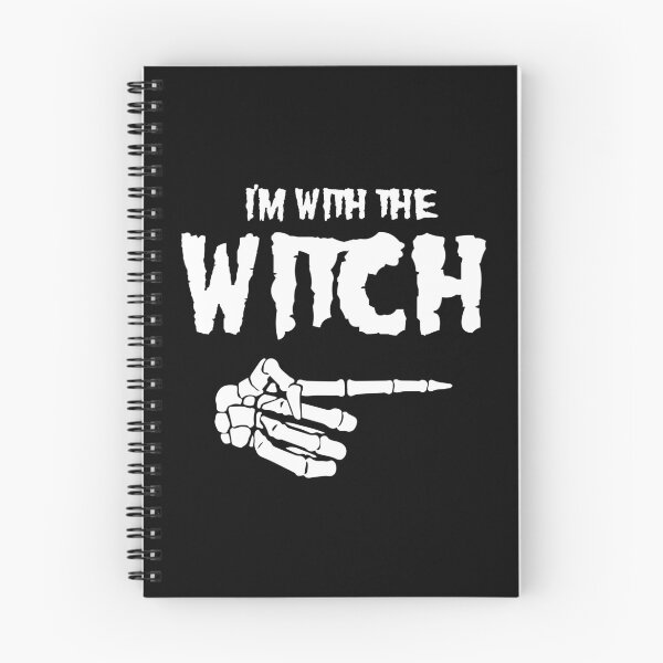 Item preview, I'm With The Witch T Shirt Funny Skeleton Halloween Gift designed and sold by BUBLTEES.