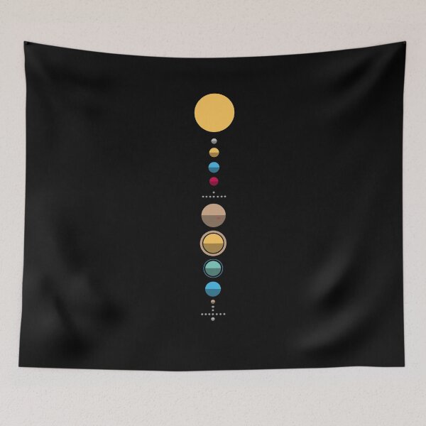 Item preview, Minimalist Solar System - Sun, Earth, Moon, Planets designed and sold by Delta12Designs.
