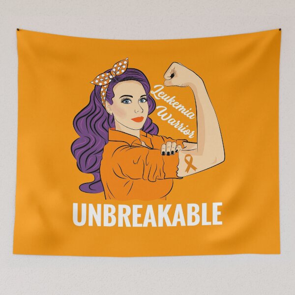 Aperçu de l'œuvre Leukemia Awareness Cancer Warrior Soutien incassable créée et vendue par ZNOVANNA.