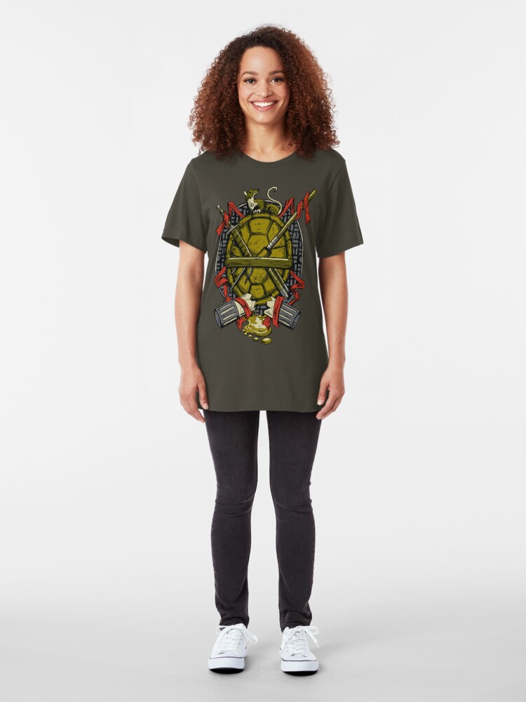 Alternate view of Turtle Family Crest Slim Fit T-Shirt