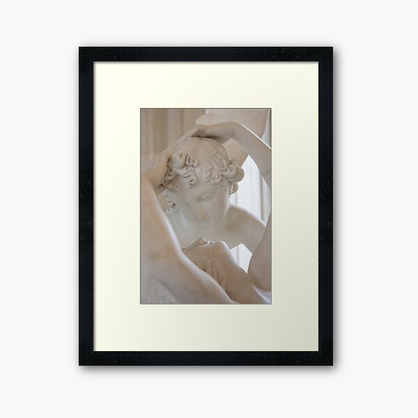 Psyche revived by Cupid's kiss - close up Framed Art Print