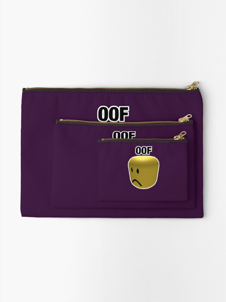 Oof Zipper Pouch By Bubbleapparel Redbubble - oof roblox death sound meme zipper pouch by cooki e redbubble