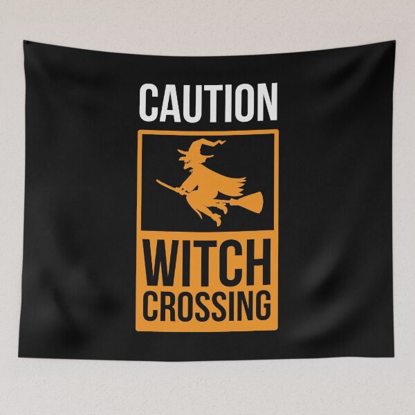 Item preview, Halloween Shirt Caution! Witch Crossing Gift Tee designed and sold by haselshirt.