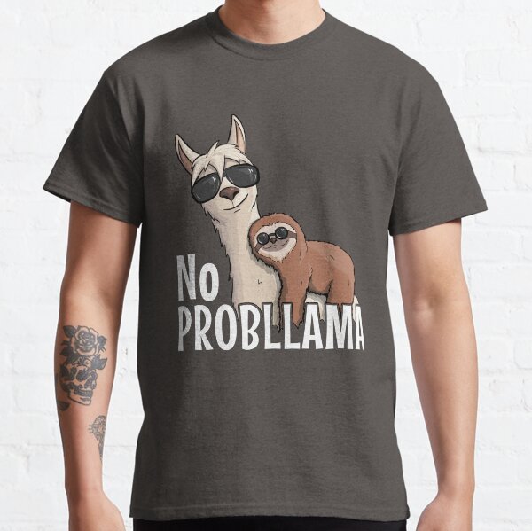 Item preview, No Prob-LLama Hipster Llama & Sloth With SunGlasses Gift designed and sold by Skizzenmonster.