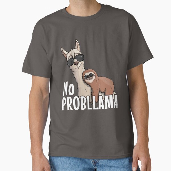 Item preview, No Prob-LLama Hipster Llama & Sloth With SunGlasses Gift designed and sold by Skizzenmonster.