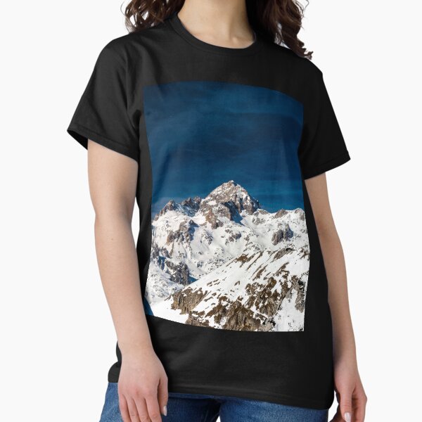 Gigapixel photograph of mountain Triglav, Slovenia Classic T-Shirt