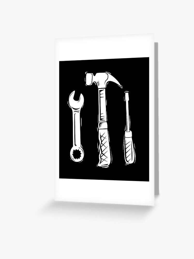 Retro Vintage Linocut Tools Shirt Canvas Print for Sale by nvdesign