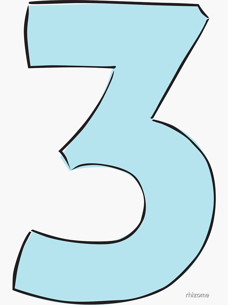 number-3-in-light-blue-sticker-for-sale-by-rhizome-redbubble