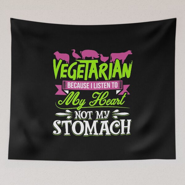 Item preview, Vegetarian Because I Listen To My Heart Not My Stomach designed and sold by highparkoutlet.