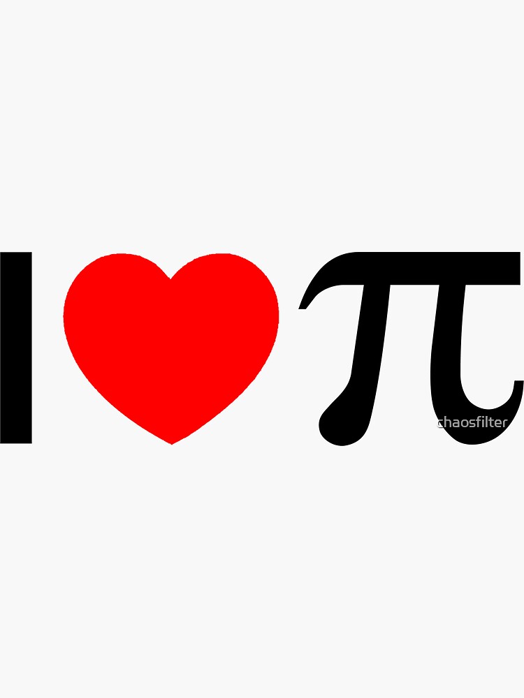  quot I Heart Pi I Love Pi quot Sticker by chaosfilter Redbubble