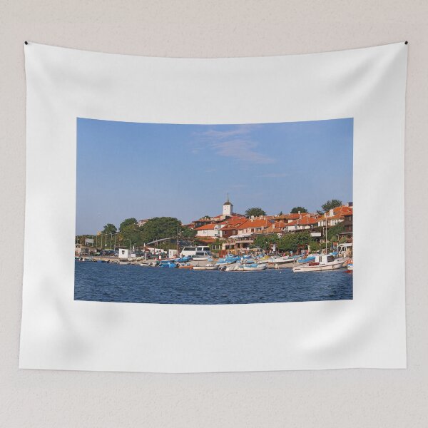 Item preview, old town Nessebar port with boats Bulgaria designed and sold by goceris.