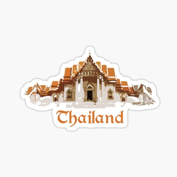 Item preview, Thailand Temple Illustration designed and sold by warrenbisch.