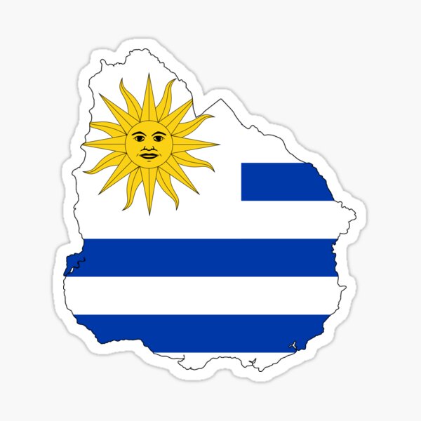 Artikel-Vorschau von Uruguay-Kartenflagge, designt und verkauft von CacaoDesigns.