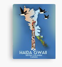 haida gwaii British Columbia Canada travel poster Canvas Print