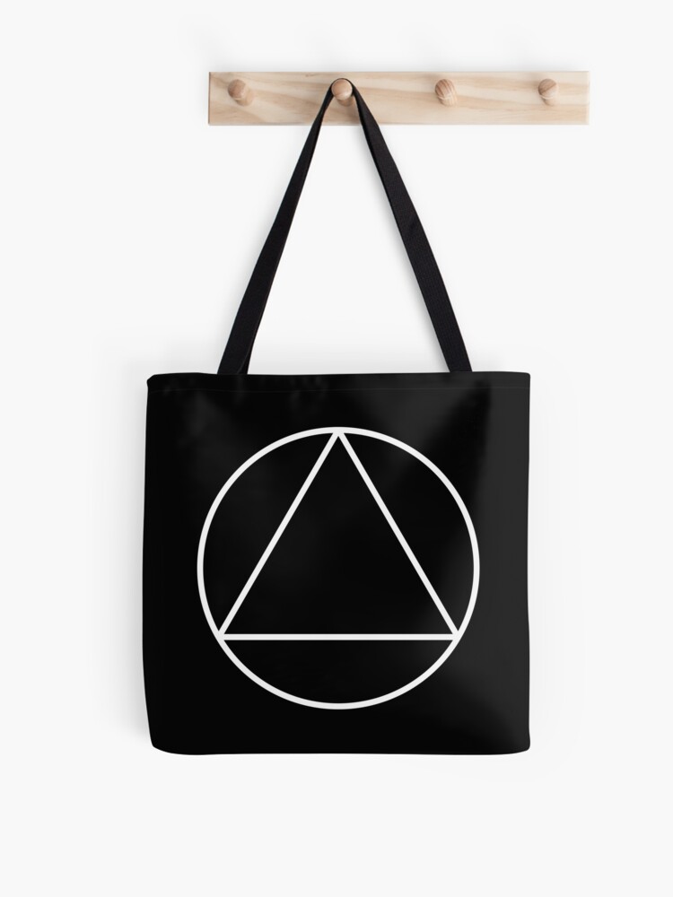 Triangle Inside Circle Shape Design Graphic Geometry Symbol | Tote Bag