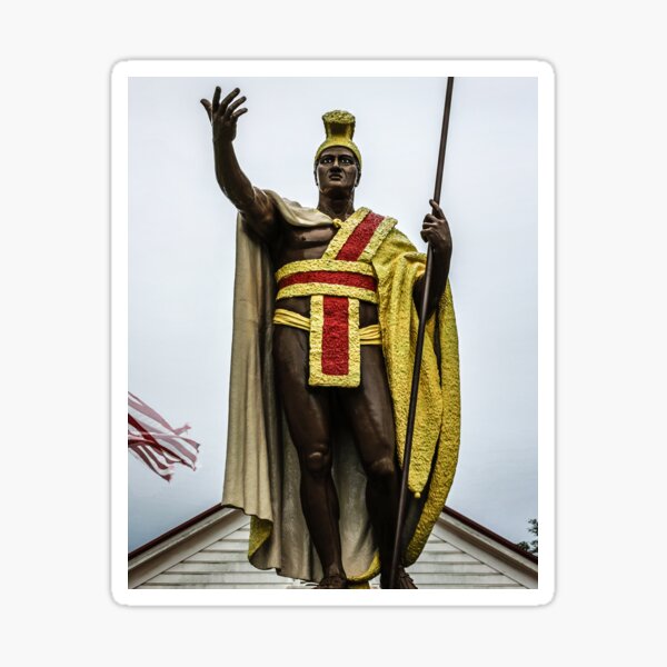 "King Kamehameha" Sticker by darrenjmcleod Redbubble