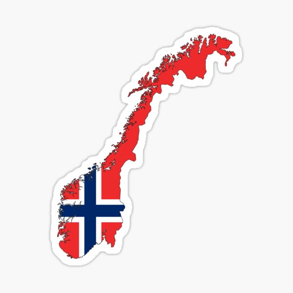 Norway Map Flag Sticker